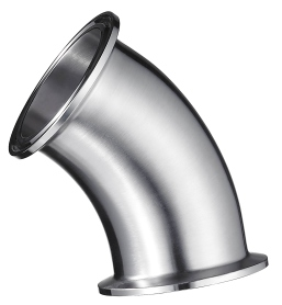 Cotovelo sanitário de aço inoxidável de ISO2037 2KMP-AS1528.3 JN-FT-20 5003 45°Clamped