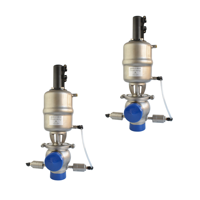 Válvula Mixproof de sede dupla higiênica de aço inoxidável para processamento de bebidas