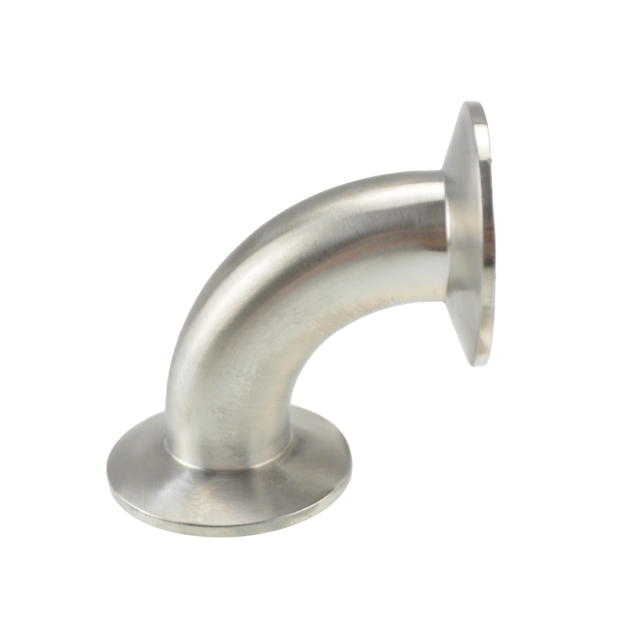 Cotovelo sanitário de aço inoxidável BPE.BS4825 L2WS-AS1528.3 JN-FT-20 5008 90° com perna longa