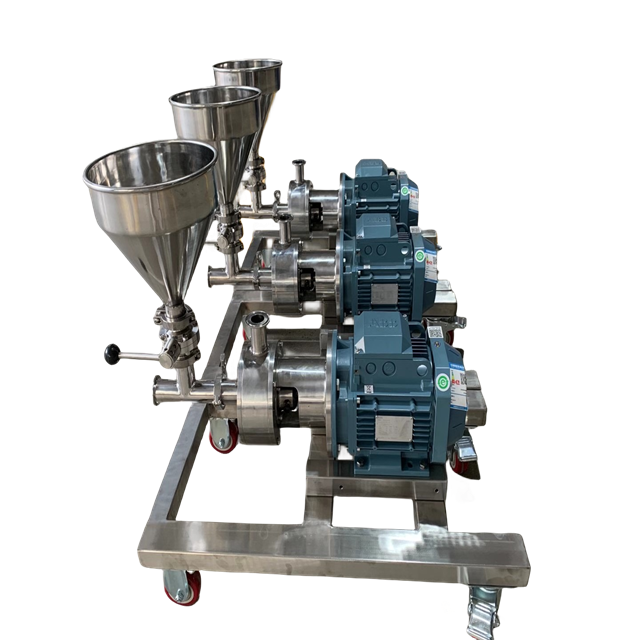 Bombas líquidas inline do misturador do alto cisalhamento do rotor do único estator do produto comestível de aço inoxidável com trole