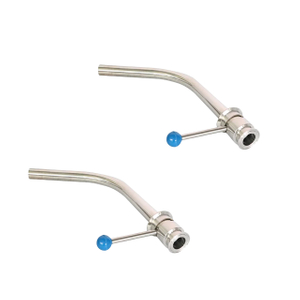 Braçadeiras de raio longo de aço inoxidável, válvula rotativa de braço de rack 