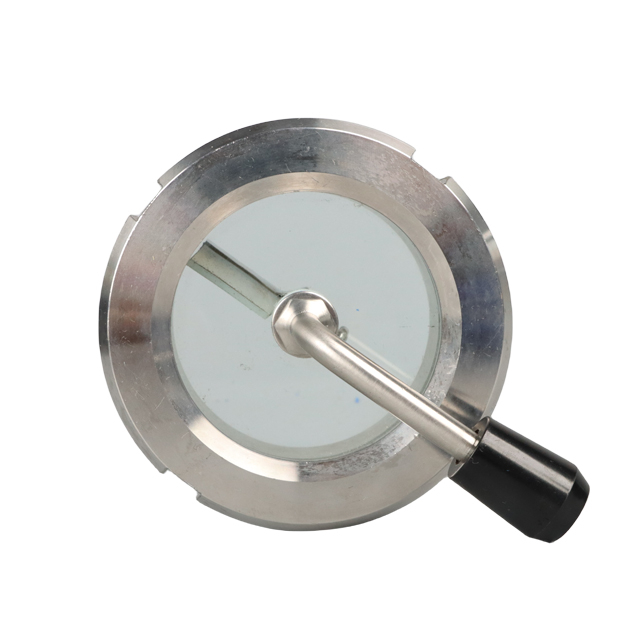 Visor plano transparente de aço inoxidável com raspador