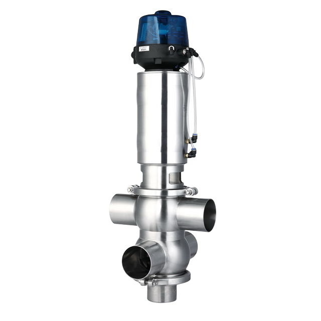 Válvula de processo Mixproof soldada com regulação higiênica de aço inoxidável