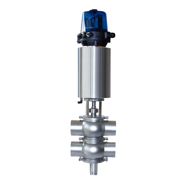 Válvula Mixproof de modulação constante pneumática de aço inoxidável com posicionador 