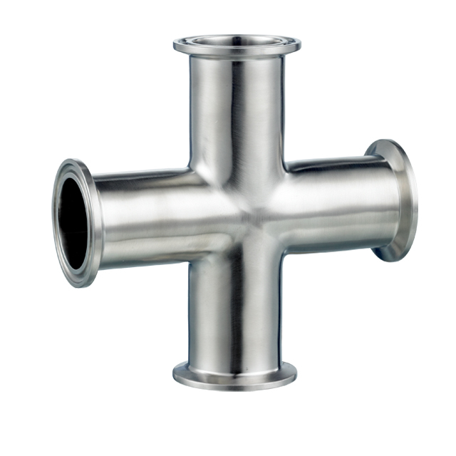 SS316L Higiênico AS1528.3 JN-FT-20 5021 Cruz igual com três extremidades de braçadeira
