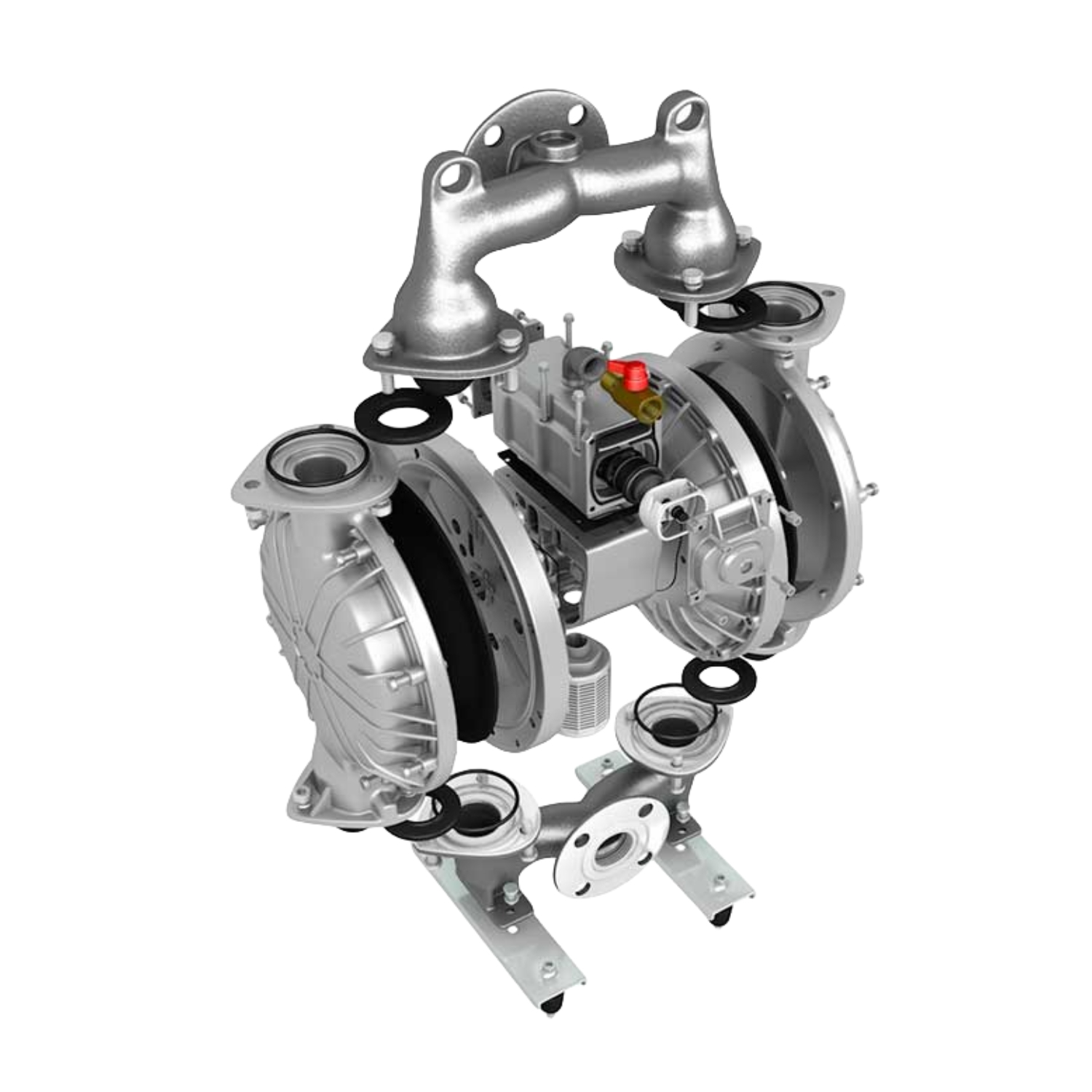 Bomba vertical elétrica sanitária de aço inoxidável do pulverizador do diafragma SS304 com dispositivo refrigerando