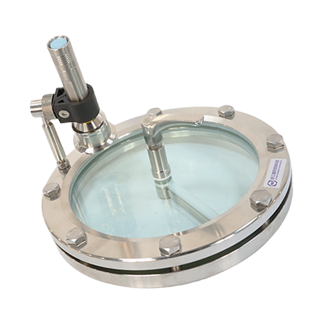 Visor de aço inoxidável sanitário com luz recarregável
