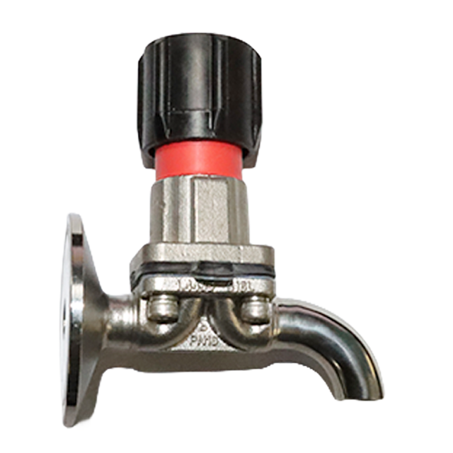 Válvula de amostragem de porta única de tanque manual de aço inoxidável com extremidade de braçadeira