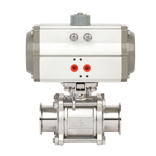 Válvula de esfera de controle operada pneumática de maneira direta de alta pressão de aço inoxidável