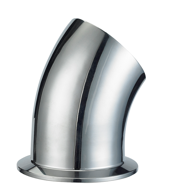 Curva angular polida de aço inoxidável SMS ISO-2WK ISO/IDF JN-FT-20 4001 graduado em alimentos