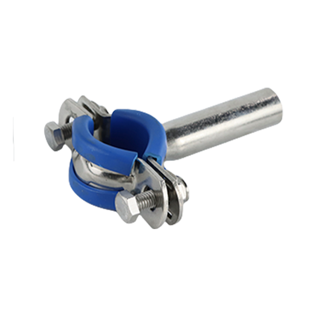 Suporte de braçadeira de suporte de tubo redondo médio de aço inoxidável com assento