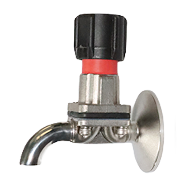 Válvula de amostragem de porta única de tanque manual de aço inoxidável com extremidade de braçadeira