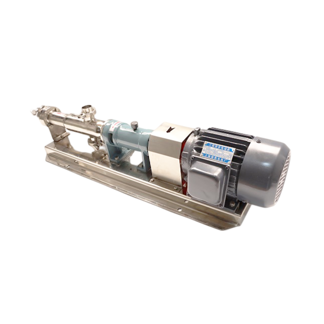 Bomba de parafuso único G horizontal de aço inoxidável para processamento de alimentos para combustível, pasta e gorduras