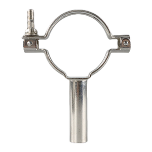 Braçadeira de suporte de tubo articulada de pino único de aço inoxidável redondo sanitário