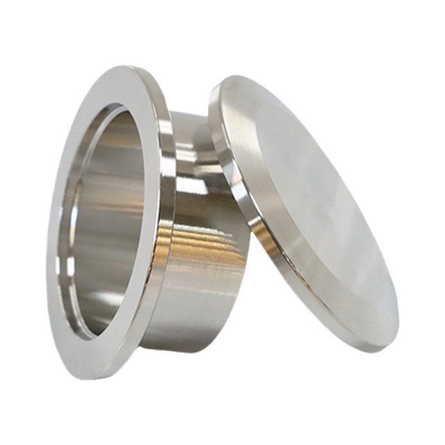 Alojamento de encaixe a vácuo de flange ISO-KF com meio bocal sanitário de aço inoxidável com tampa de extremidade