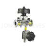 Válvula de diafragma fixada sanitária SS316L com conector de mangueira