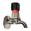 Válvula de amostragem de porta única de tanque manual de aço inoxidável com extremidade de braçadeira