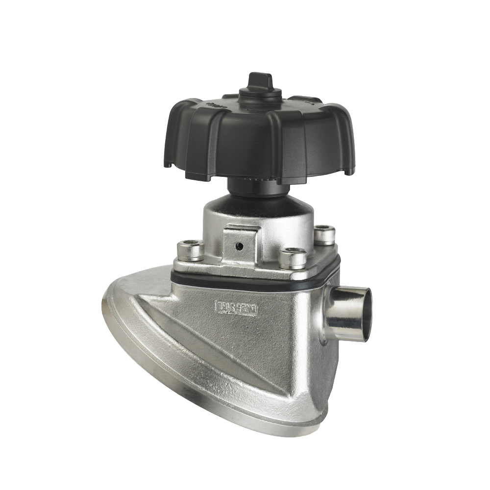 Válvula de diafragma sanitária pneumática com braçadeira de aço inoxidável SS316L