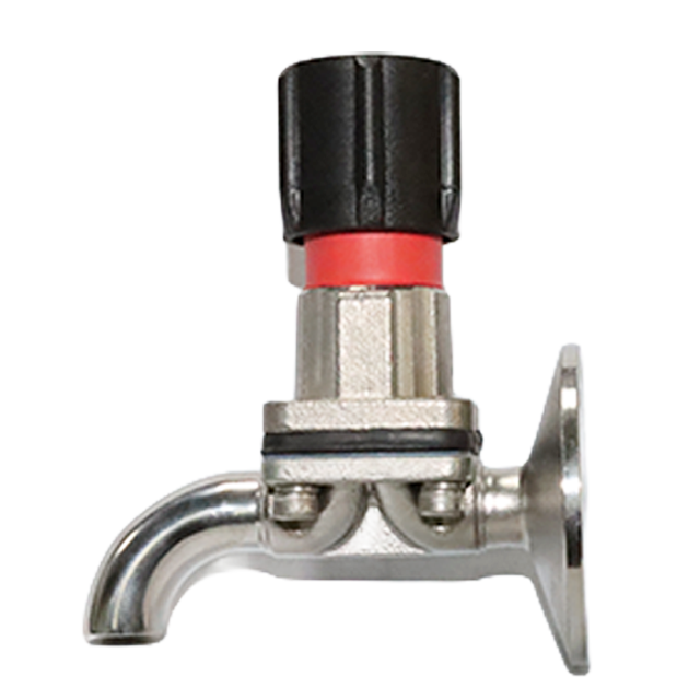 Válvula de amostragem de porta única de tanque manual de aço inoxidável com extremidade de braçadeira