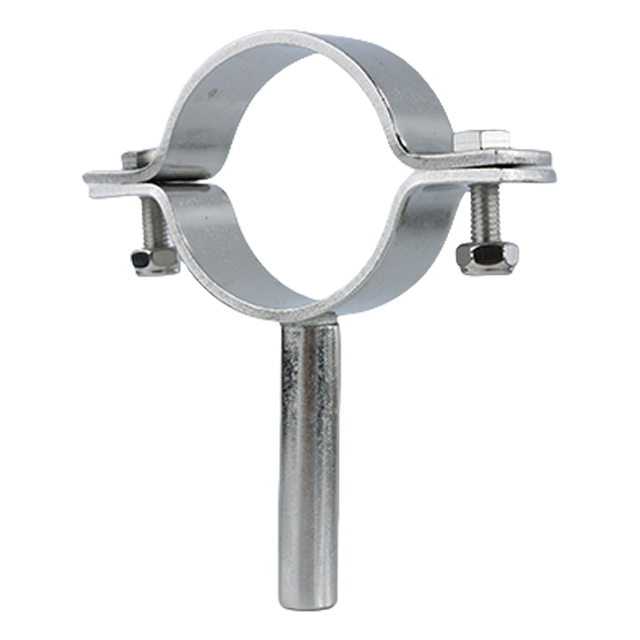  Suporte de braçadeira de tubo de aço ajustável de aço inoxidável com suporte de chefe 
