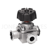 Válvula de diafragma fixada sanitária SS316L com conector de mangueira