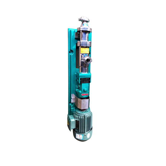 Bomba de parafuso duplo de transferência vertical sanitária de aço inoxidável de alta temperatura com funil