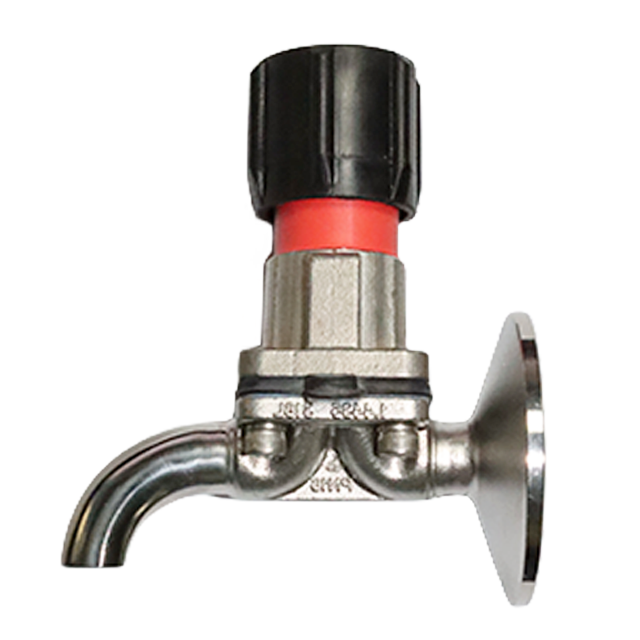 Válvula de amostragem de porta única de tanque manual de aço inoxidável com extremidade de braçadeira