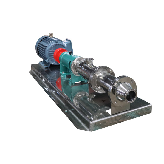 Bomba de parafuso duplo de transferência vertical sanitária de aço inoxidável de alta temperatura com funil