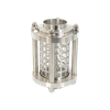 Visor de tubo transparente de aço inoxidável com gaiola reforçada