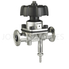 Válvula de diafragma fixada sanitária SS316L com conector de mangueira