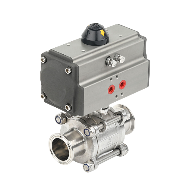Válvula de esfera de controle operada pneumática de maneira direta de alta pressão de aço inoxidável