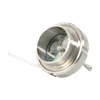 Visor circular sanitário de aço inoxidável com luz com fio e limpador