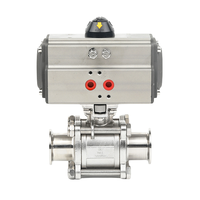 Válvula de esfera de controle operada pneumática de maneira direta de alta pressão de aço inoxidável