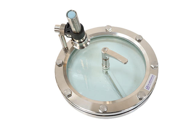 Visor de aço inoxidável sanitário com luz recarregável