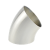 AISI304 ISO/IDF sanitário BS-BL2W5 BS JN-FT-20 6002 45° Cotovelo soldado de topo curto 