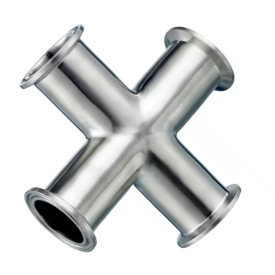 Aço inoxidável BS JN-FT-20 6017 ISO/IDF Higiênico Tipo Curto Cruz de Braçadeira Rápida Igual para Leite