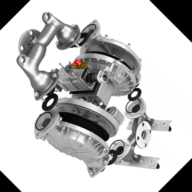 Bomba de diafragma dobro fechada industrial do impulsor do produto comestível SS316L para a leiteria