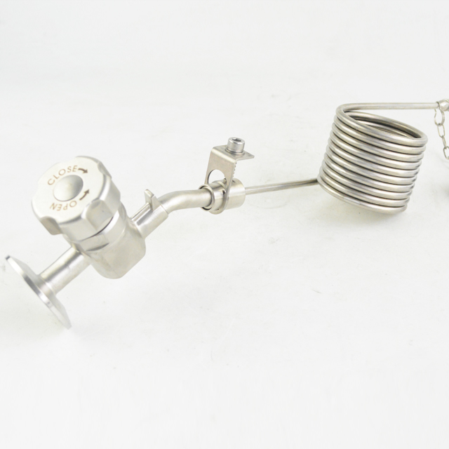 Válvulas de amostragem de equipamentos de cerveja de ajuste fino com fechamento automático em aço inoxidável